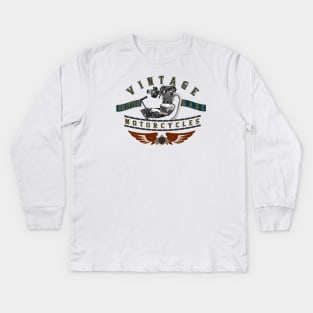 British Made Motorcycles Kids Long Sleeve T-Shirt